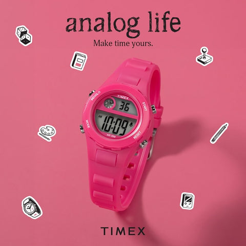 TIMEX TW2W92500 Watch - Kids Digital Time Machine by TIMEX - 1-Year Warranty, Pink, Model [Genuine Product] (Image 8)