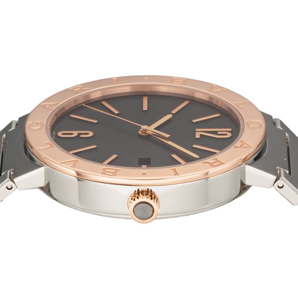 BVLGARI BB41BSPGD/MB Watch - Men's Metal Belt with Stylish Design, Durable Construction, Comfortable Fit, 2 Year Warranty (Im