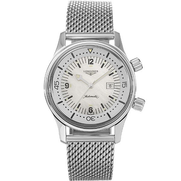 Longines L3.374.4.80.6 Watch - Legend Diver 5-Year Warranty White | Swiss Automatic Dive Watch | Parallel Import