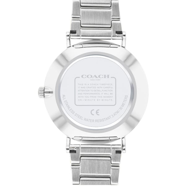 COACH 14503344 Watch - Perry 36mm Stainless Steel Bracelet Watch with White Dial Authentic Style and 2 Year Warranty (Image 2