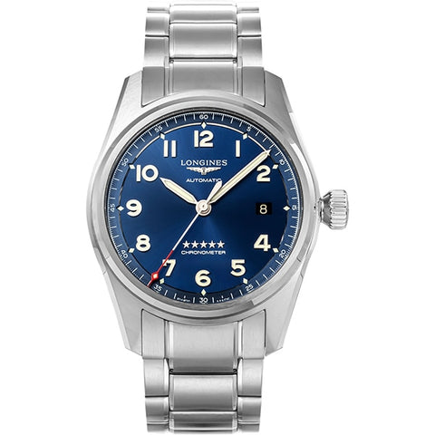 LONGINES L3.810.4.93.9 Watch - Spirit 5-Year Warranty Navy [Parallel Import]