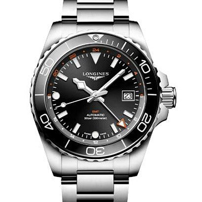 LONGINES L3.790.4.56.6 Hydroconquest Black Bracelet with 2 Year Warranty, Water Resistant, Stylish Design for Everyday Wear