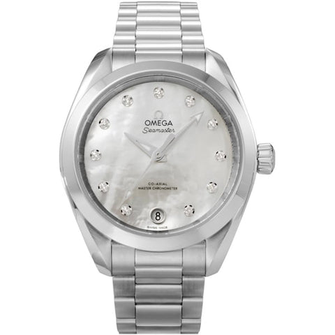 OMEGA 220.10.34.20.55.001 Seamaster Aqua Terra 150M Co Axial Master Chronometer Ladies' Watch with Metal Bracelet and 5 Year Warranty