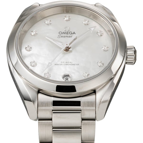 OMEGA 220.10.34.20.55.001 Seamaster Aqua Terra 150M Co Axial Master Chronometer Ladies' Watch with Metal Bracelet and 5 Year Warranty