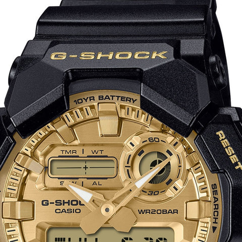 CASIO GA010GGB1A9JF G-SHOCK Black and Gold Series GA-010GGB-1A9JF - Durable Resin Case, Shock Resistant, Water Resistant, Stylish Design by CASIO