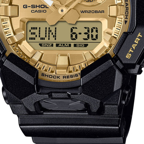 CASIO GA010GGB1A9JF G-SHOCK Black and Gold Series GA-010GGB-1A9JF - Durable Resin Case, Shock Resistant, Water Resistant, Stylish Design by CASIO