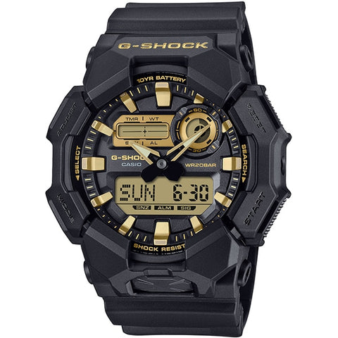 CASIO GA010GB1A9JF G-SHOCK Black and Gold Series - CASIO GA-010GB-1A9JF Men's Watch with Shock Resistance and Water Resistance