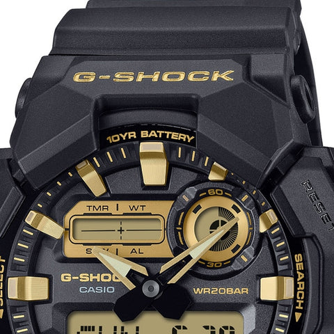 CASIO GA010GB1A9JF G-SHOCK Black and Gold Series - CASIO GA-010GB-1A9JF Men's Watch with Shock Resistance and Water Resistance