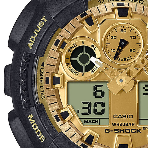 CASIO GA100GGB1A9JF G-SHOCK Black and Gold Series GA-100GGB-1A9JF - Durable Men's Watch with Shock Resistance and Water Resistance by CASIO