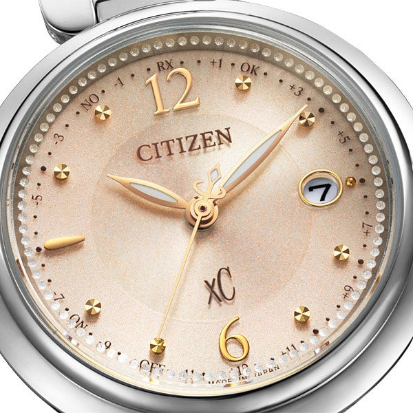 【新品】 CITIZEN xC 腕時計 レディース ES9460-88W mizu collection Titania Happy Flight 光発電エコ・ドライブ電波（H060-04M） ピンクxシルバー アナログ表示 シチズン クロスシー mizu collection Titania Happy Flight 光発電