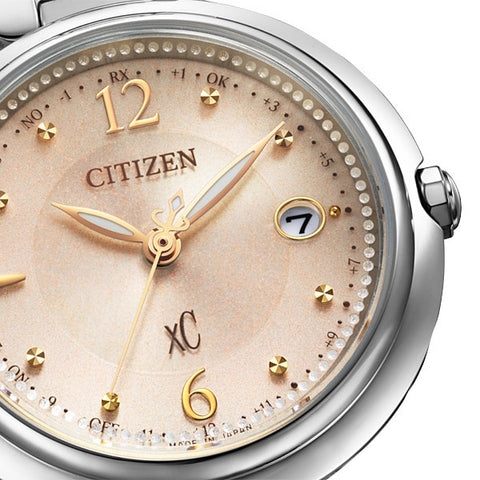 CITIZEN WATCH ES9460 88W Ladies xC Mizu Eco Drive Light Powered Radio Controlled Titania Happy Flight Watch with Elegant Design and Superior Accuracy