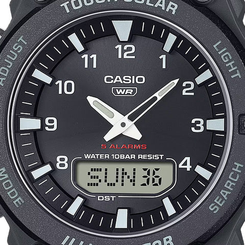 CASIO AQS820W1AJF 【Solar Watch】CASIO Collection Black AQ-S820W-1AJF - Durable, Water-Resistant, Solar-Powered Timepiece