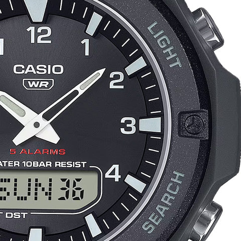 CASIO AQS820W1AJF 【Solar Watch】CASIO Collection Black AQ-S820W-1AJF - Durable, Water-Resistant, Solar-Powered Timepiece