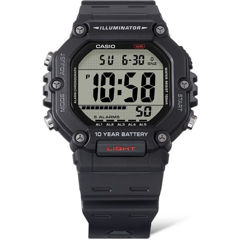 CASIO AE1600H1AJF CASIO Collection Big Case Heavy Duty Model Black AE-1600H-1AJF - Durable Design, Water Resistant, LED Display
