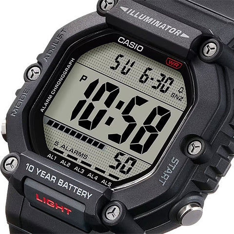 CASIO AE1600H1AJF CASIO Collection Big Case Heavy Duty Model Black AE-1600H-1AJF - Durable Design, Water Resistant, LED Display