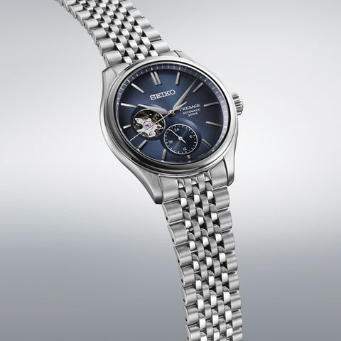 SEIKO SARJ011 SEIKO Presage Mechanical Automatic Watch - Exclusive Indigo Edition with Hand-Winding Feature
