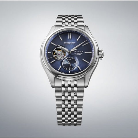 SEIKO SARJ011 SEIKO Presage Mechanical Automatic Watch - Exclusive Indigo Edition with Hand-Winding Feature