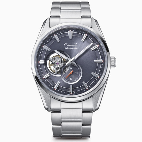 ORIENT RN AR0012N Contemporary Semi Skeleton Men's Metal Watch with Limited Edition Design, Automatic Movement and Elegant Style