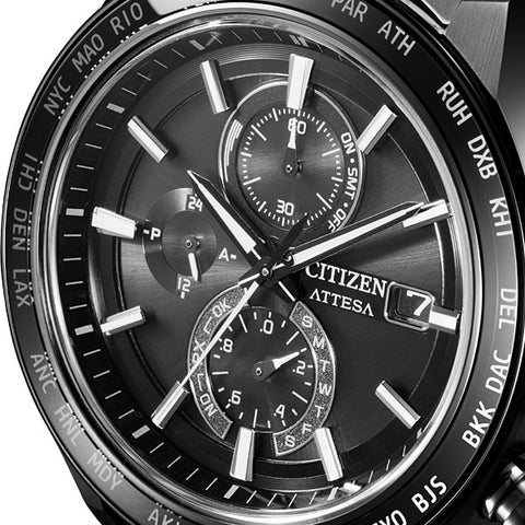 CITIZEN AT8294 59E Men's ATTESA Light Powered Eco Drive Radio Controlled Watch with Date Function and Classic Design