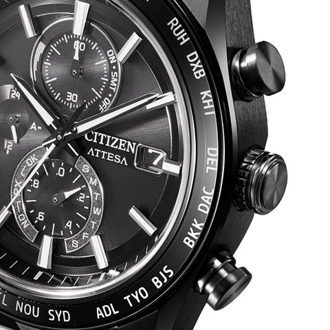 CITIZEN AT8294 59E Men's ATTESA Light Powered Eco Drive Radio Controlled Watch with Date Function and Classic Design