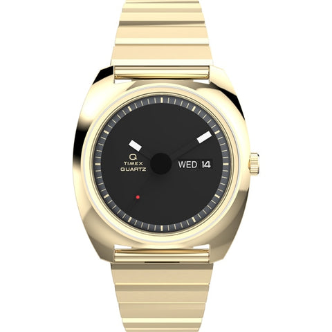 TIMEX TW2Y34400 Q Timex 1975 Enigma Black - Authentic Timex Watch with 1-Year Warranty and Stylish Design