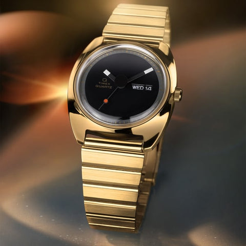 TIMEX TW2Y34400 Q Timex 1975 Enigma Black - Authentic Timex Watch with 1-Year Warranty and Stylish Design