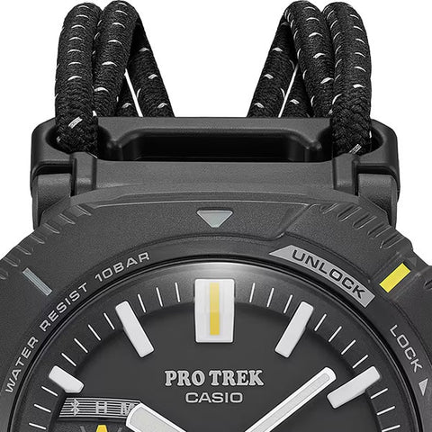 CASIO PRO TREK Hiker Line Black PRJ-B001B-1JF - Bluetooth-Equipped Solar Watch with Altimeter, Barometer, and Compass Features