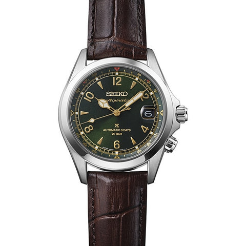 SEIKO SBDC211 Men's Alpinist Mechanical Watch with Durable Leather