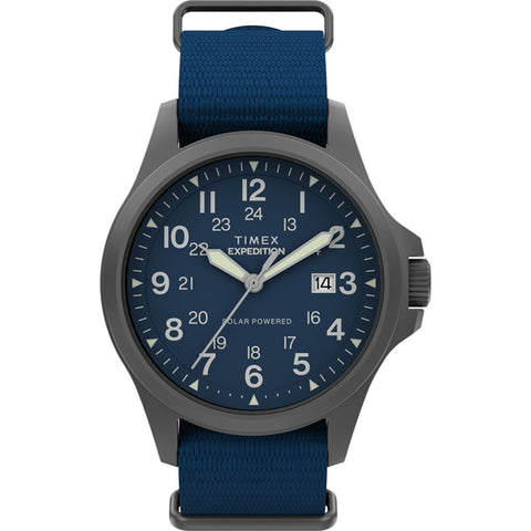 TIMEX TW2Y31700 Watch - Expedition Field Post Solar Watch - TIMEX with 1-Year Warranty, Genuine Product, Blue Color