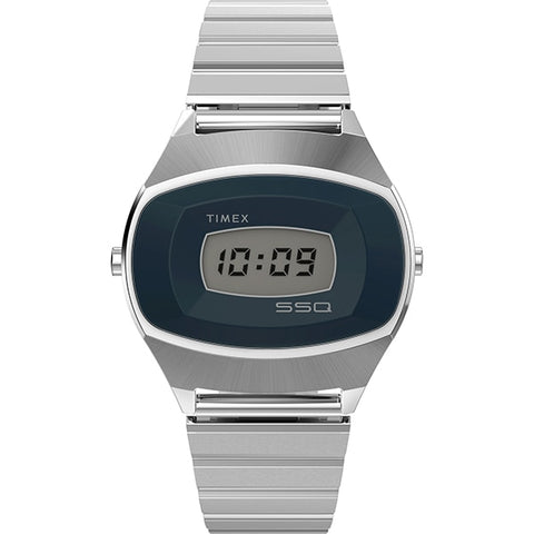 TIMEX TW2Y06100 SSQ Digital Reissue 1-Year Warranty Silver TIMEX - Genuine Product with Stylish Design and Durable Build