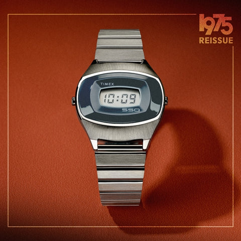 TIMEX TW2Y06100 SSQ Digital Reissue 1-Year Warranty Silver TIMEX - Genuine Product with Stylish Design and Durable Build