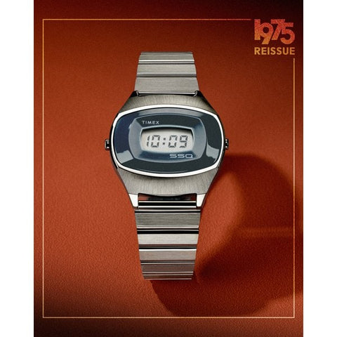 TIMEX TW2Y06100 SSQ Digital Reissue 1-Year Warranty Silver TIMEX - Genuine Product with Stylish Design and Durable Build