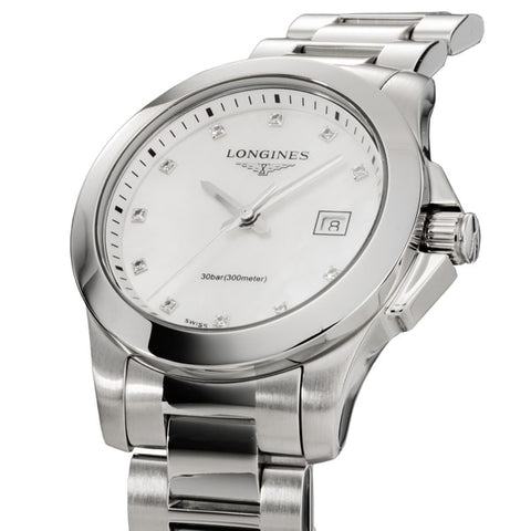 LONGINES Conquest 2-Year Warranty White L3.376.4.87.6 | Swiss Made Luxury Watch | Parallel Import