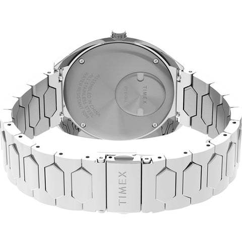 TIMEX TW2Y33100 Q Timex 1972 Time Machine Reissue Silver - Authentic Timepiece with 1-Year Warranty