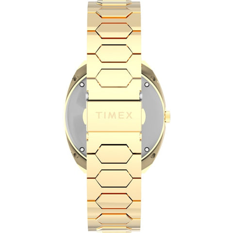 TIMEX TW2Y45200 Q Timex 1972 Time Machine Reissue Gold - 1-Year Warranty, Vintage Style & Authentic Design
