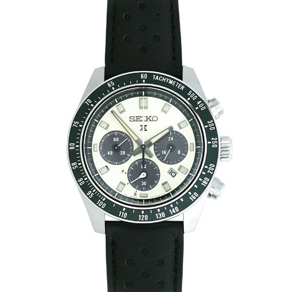 SEIKO SSC943P1 Watch - Solar Chronograph 10BAR Water Resistant Leather Strap Men's Watch 41.4mm 1 Year Warranty