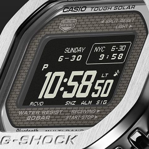 Bluetooth-Enabled Solar Radio-Controlled Clock G-SHOCK GMW-BZ5000D-1JF Silver Model with MIP LCD