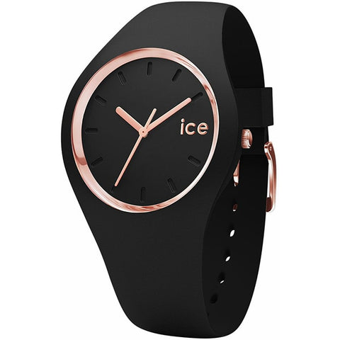 Ice Watch 24521 Stylish Black Rose Gold Small Watch with Three Hands Authentic Design and 2 Year Warranty for Everyday Elegance