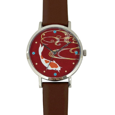 Sun Flame JQBA0002-03 Japanese Makie Art Watch Elegant Design Water Resistant Quartz Movement Unique Style