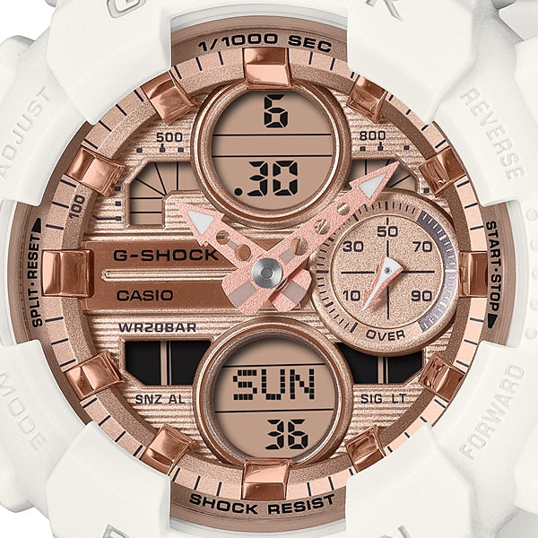 CASIO GMA-S140PG-7AJF Watch - Stylish White G-SHOCK Lightweight Durable Water Resistant Shockproof (Image 2)