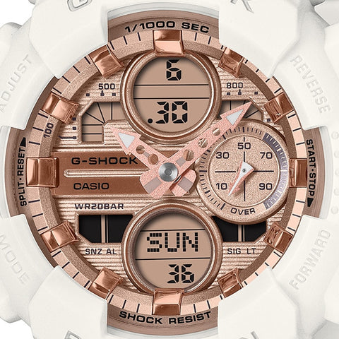 CASIO GMA-S140PG-7AJF Watch - Stylish White G-SHOCK Lightweight Durable Water Resistant Shockproof (Image 2)