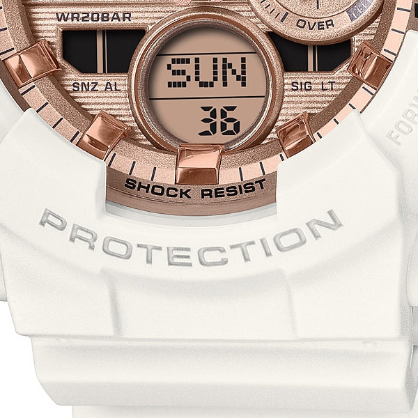 CASIO GMA-S140PG-7AJF Watch - Stylish White G-SHOCK Lightweight Durable Water Resistant Shockproof (Image 5)