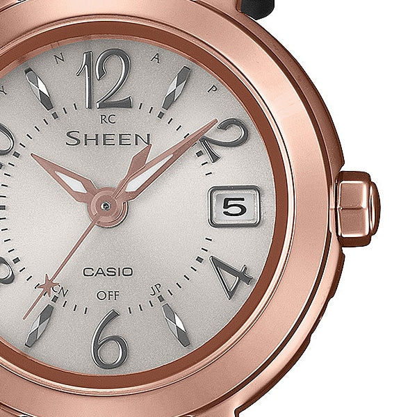 CASIO SHW-5300PGL-7AJF Watch - Solar Radio Watch Pink Gold Black Elegant Design Water Resistant Stylish Accessory (Image 3)
