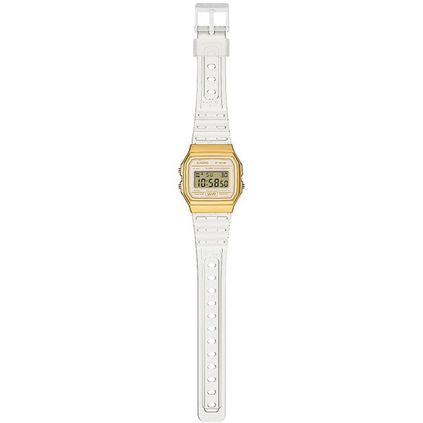 CASIO F-91WS-7A2JF Watch - Classic Digital Watch - Gold Tone - Water Resistant - LED Backlight - Lightweight Design (Image 2)