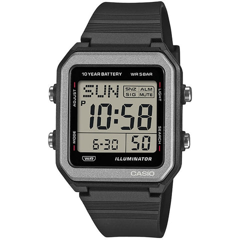 CASIO W-221H-1AJF Watch - Digital Watch Water Resistant LED Backlight Stopwatch Lightweight Design