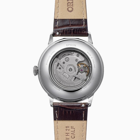 ORIENT RN-AC0032V Classic Automatic Movement Elegant Leather Strap Water Resistant Stylish Design