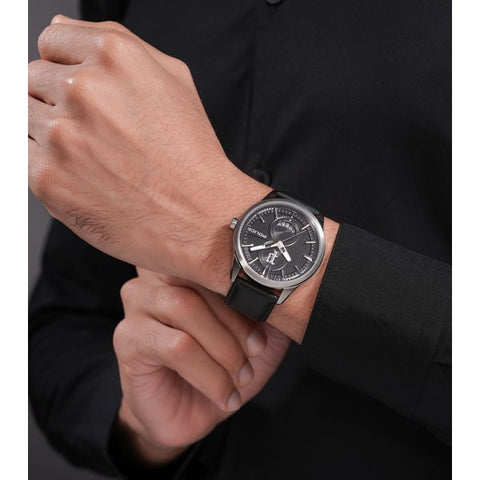 Police Watch PEWGB0092601 Stylish Leather Strap Black Dial Authentic 2-Year Warranty Water Resistant