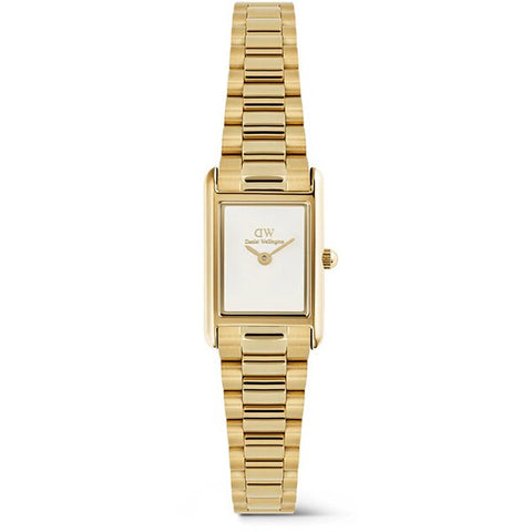 Daniel Wellington DW00100931 Bound Mini 3-Link Gold 17mm×26mm White Dial YG Authentic 2-Year Warranty Elegant Design