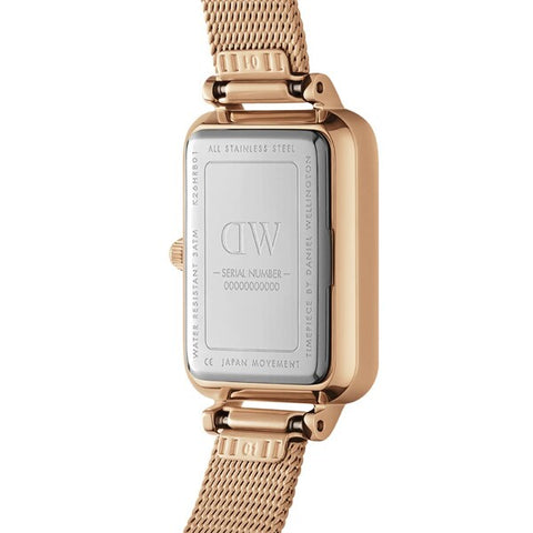 Daniel Wellington DW00100445 Elegant Quadro Design 20X26mm Stainless Steel Strap Green Dial Authentic 2-Year Warranty