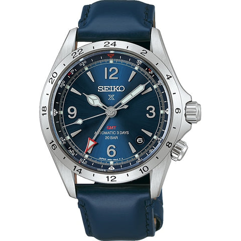 SEIKO HBC008J Alpinist Mechanical GMT Men's Leather Band Water Resistant Durable Design Classic Style